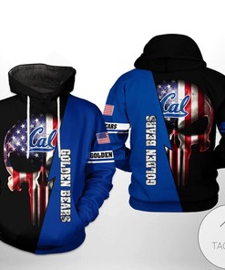 California Golden Bears NCAA US Flag Skull 3D Printed Hoodie