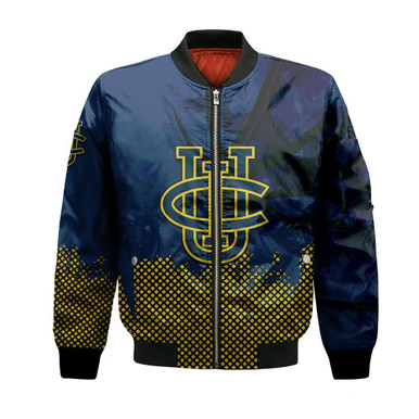 California Irvine Anteaters Bomber Jacket Basketball Net Grunge Pattern- NCAA