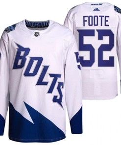 Callan Foote 2022 Stadium Series Lightning 52 White Primegreen Jersey Jersey