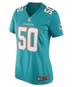 Calvin Munson Miami Dolphins Women's Game Player Jersey - Aqua
