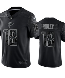 Calvin Ridley 18 Atlanta Falcons Black Reflective Limited Jersey - Men