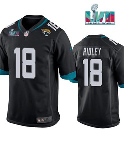 Calvin Ridley 18 Jacksonville Jaguars Super Bowl LVII Super Bowl LVII Men Game Jersey- Black