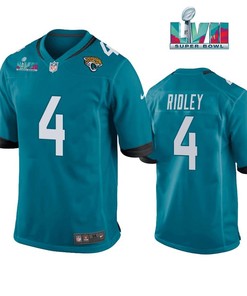Calvin Ridley 4 Jacksonville Jaguars Super Bowl LVII Super Bowl LVII Game Teal Jersey
