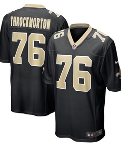 Calvin Throckmorton New Orleans Saints Game Player Jersey - Black