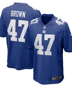 Cam Brown 47 New York Giants Game Jersey - Royal