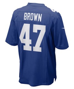 Cam Brown 47 New York Giants Game Jersey - Royal