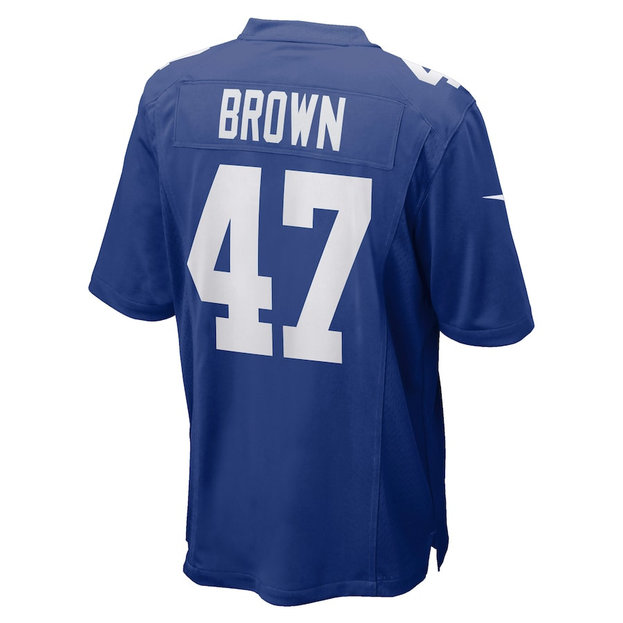 Cam Brown 47 New York Giants Game Jersey - Royal
