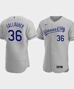 Cam Gallagher 36 Kansas City Royals Gray Road Jersey