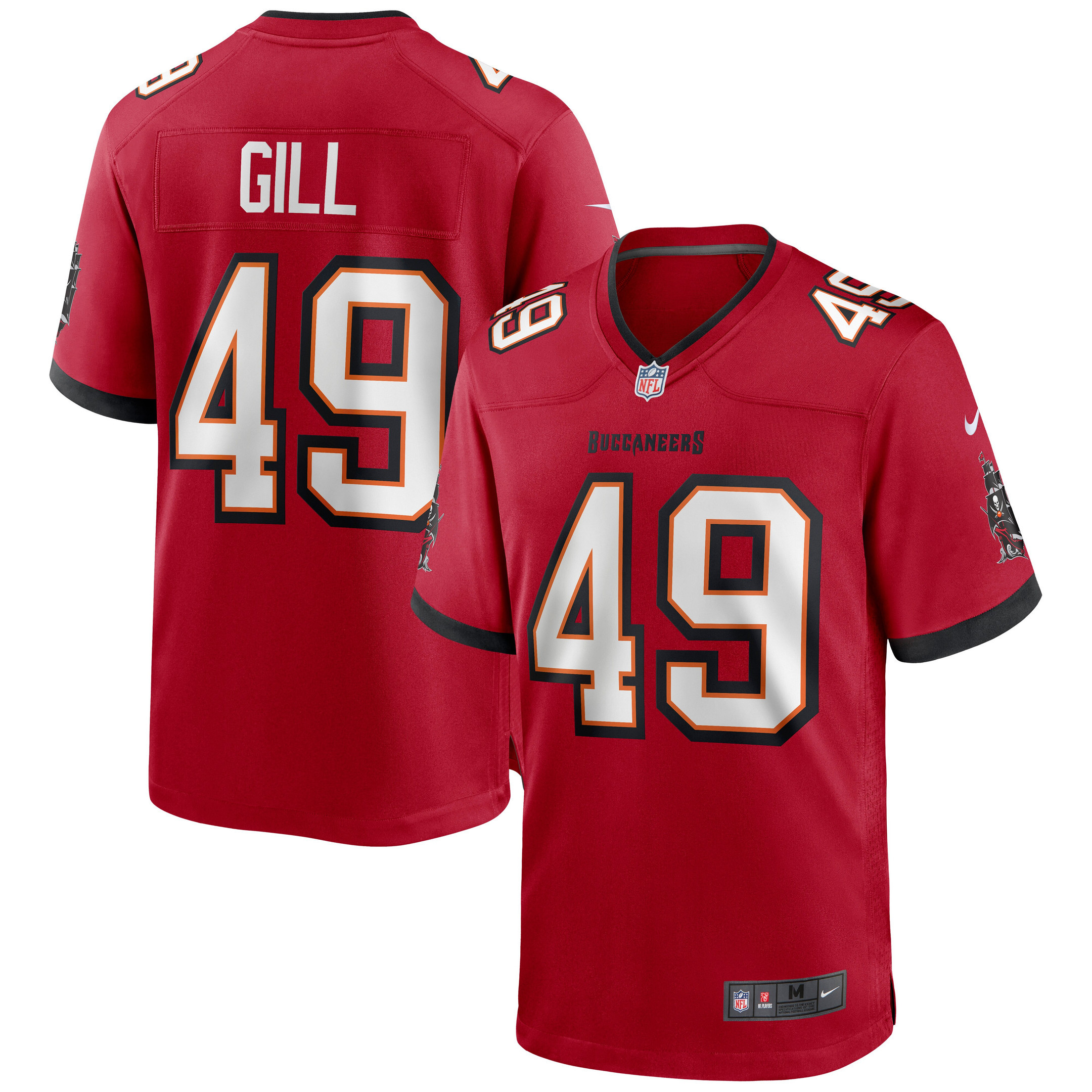 Cam Gill Tampa Bay Buccaneers Game Jersey - Red Nfl
