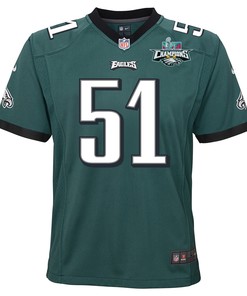 Cam Jurgens 51 Philadelphia Eagles Super Bowl LVII Champions 2 Stars 2 Stars Youth Game Jersey - Black