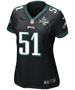 Cam Jurgens 51 Philadelphia Eagles Super Bowl LVII Champions 2 Stars Women Game Jersey - Black
