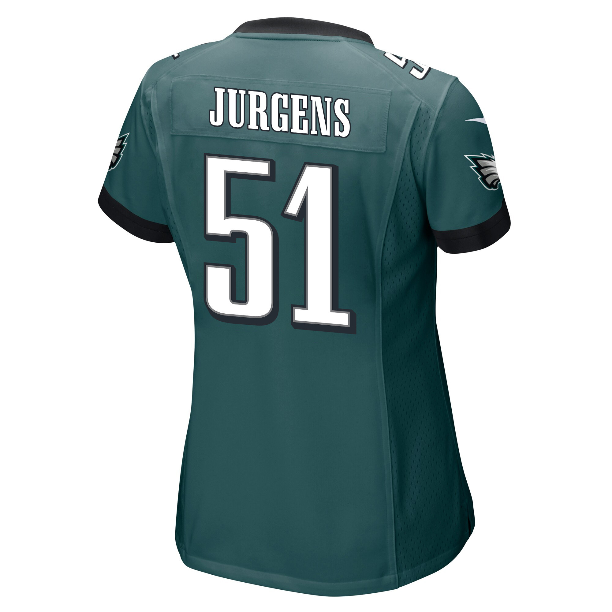 Cam Jurgens 51 Philadelphia Eagles Super Bowl LVII Champions 2 Stars Women Game Jersey - Midnight Green