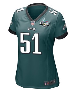 Cam Jurgens 51 Philadelphia Eagles Super Bowl LVII Champions 2 Stars Women Game Jersey - Midnight Green