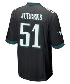 Cam Jurgens 51 Philadelphia Eagles Super Bowl LVII Champions Men Game Jersey - Black