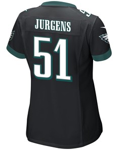 Cam Jurgens 51 Philadelphia Eagles Super Bowl LVII Champions Women Game Jersey - Black