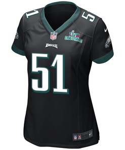 Cam Jurgens 51 Philadelphia Eagles Super Bowl LVII Champions Women Game Jersey - Black