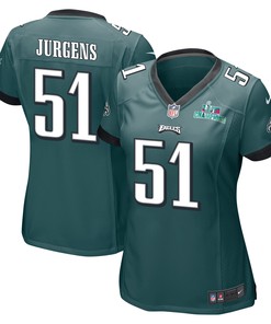 Cam Jurgens 51 Philadelphia Eagles Super Bowl LVII Champions Women Game Jersey - Midnight Green