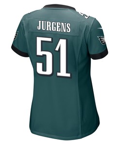 Cam Jurgens 51 Philadelphia Eagles Super Bowl LVII Champions Women Game Jersey - Midnight Green