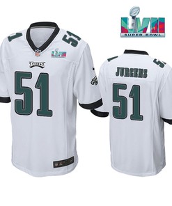 Cam Jurgens 51 Philadelphia Eagles Super Bowl LVII Game Player Men Jersey - White