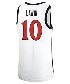 Cam Lawin 10 San Diego State Aztecs 2023 Basketball Jersey MW Logo- Men White