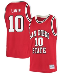 Cam Lawin 10 San Diego State Aztecs 2023 Basketball Jersey- Men Red