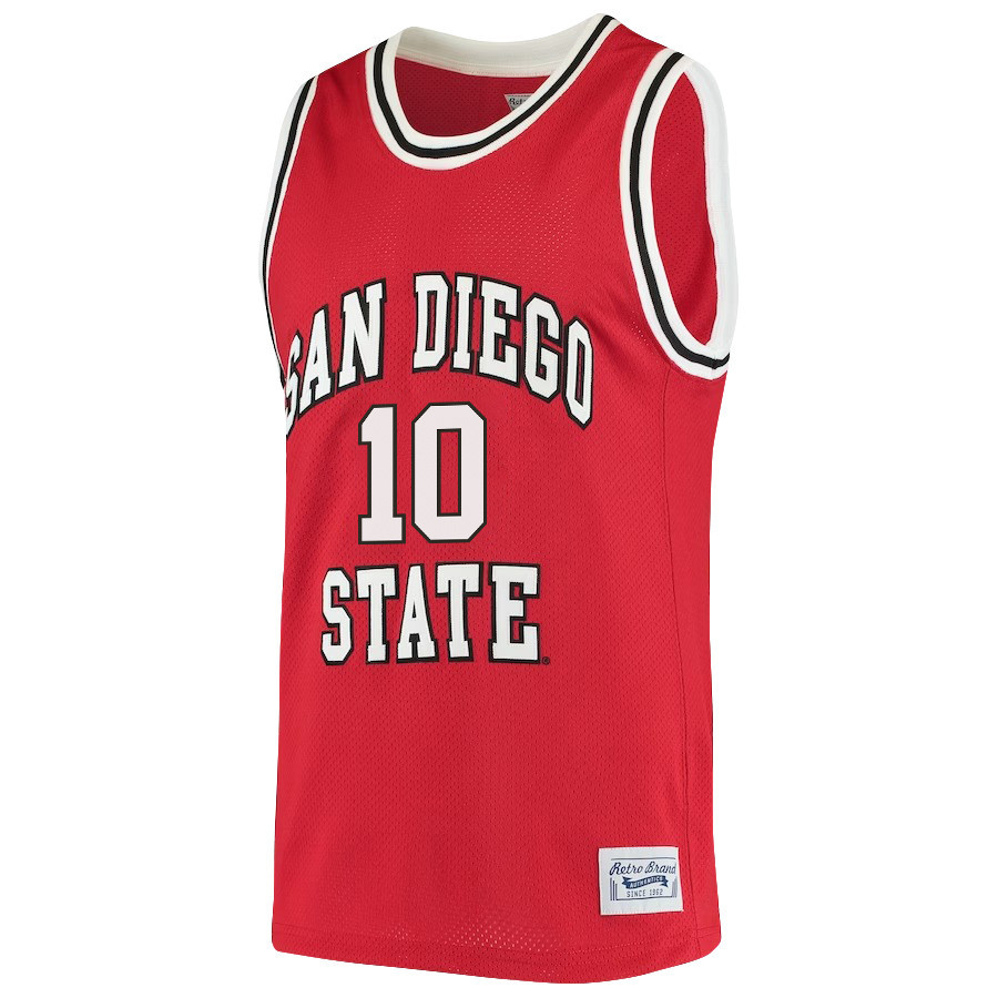 Cam Lawin 10 San Diego State Aztecs 2023 Basketball Jersey- Men Red