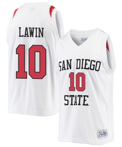 Cam Lawin 10 San Diego State Aztecs 2023 Basketball Jersey- Men White