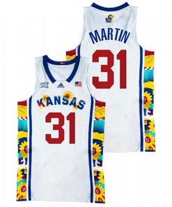 Cam Martin 31 Kansas Jayhawks 2022 Sunflower Showdown Basketball Men Jersey - White