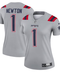 Cam Newton New England Patriots Womens Inverted Legend Jersey - Gray Nfl