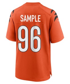 Cam Sample 96 Cincinnati Bengals Super Bowl LVII Champions Men Alternate Game Jersey - Orange