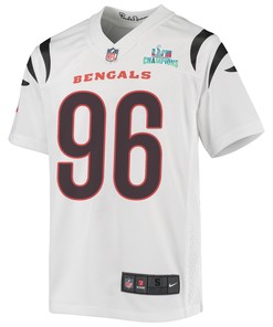 Cam Sample 96 Cincinnati Bengals Super Bowl LVII Champions Youth Game Jersey - White