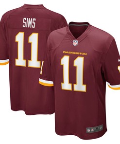 Cam Sims Washington Football Team Game Jersey - Burgundy Nfl