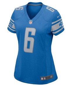 Cam Sutton 6 Detroit Lions Women Game Jersey - Blue