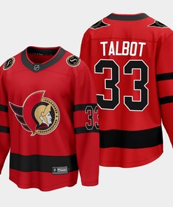 Cam Talbot 33 Ottawa Senators 2022 Special Edition Reverse Retro Red Jersey