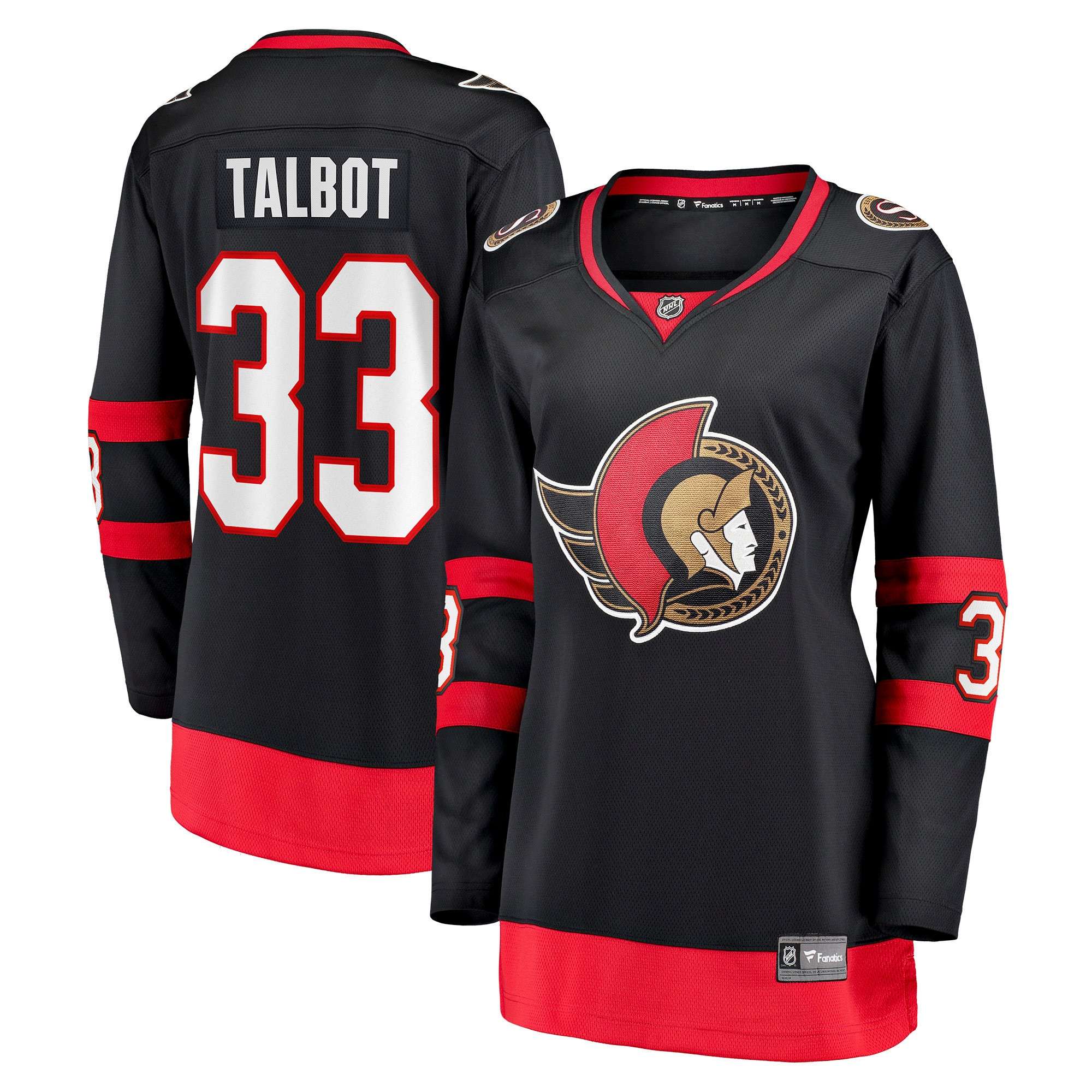 Cam Talbot Ottawa Senators Fanatics Branded Womens Home Breakaway Player Jersey - Black Nhl