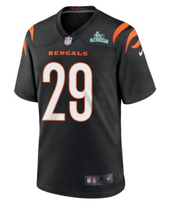 Cam Taylor-Britt 29 Cincinnati Bengals Super Bowl LVII Champions Men Game Jersey - Black