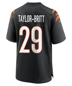 Cam Taylor-Britt 29 Cincinnati Bengals Super Bowl LVII Champions Men Game Jersey - Black