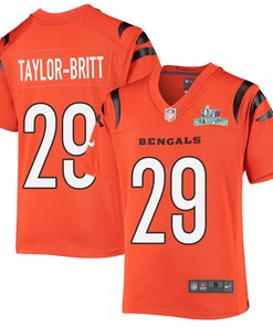 Cam Taylor-Britt 29 Cincinnati Bengals Super Bowl LVII Champions Youth Alternate Game Jersey - Black
