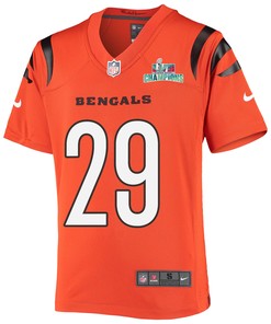 Cam Taylor-Britt 29 Cincinnati Bengals Super Bowl LVII Champions Youth Alternate Game Jersey - Black