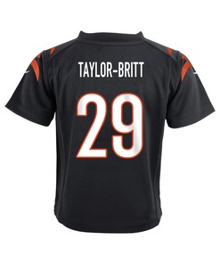 Cam Taylor-Britt 29 Cincinnati Bengals Super Bowl LVII Champions Youth Game Jersey - Black