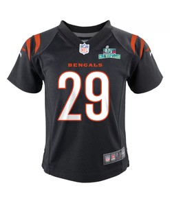 Cam Taylor-Britt 29 Cincinnati Bengals Super Bowl LVII Champions Youth Game Jersey - Black