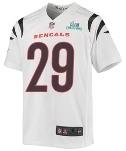 Cam Taylor-Britt 29 Cincinnati Bengals Super Bowl LVII Champions Youth Game Jersey - White