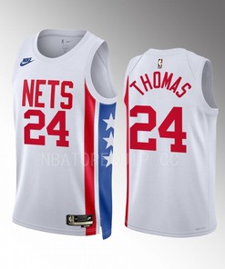 Cam Thomas 24 2022-23 Brooklyn Nets White Classic Edition Men Jersey Swingman