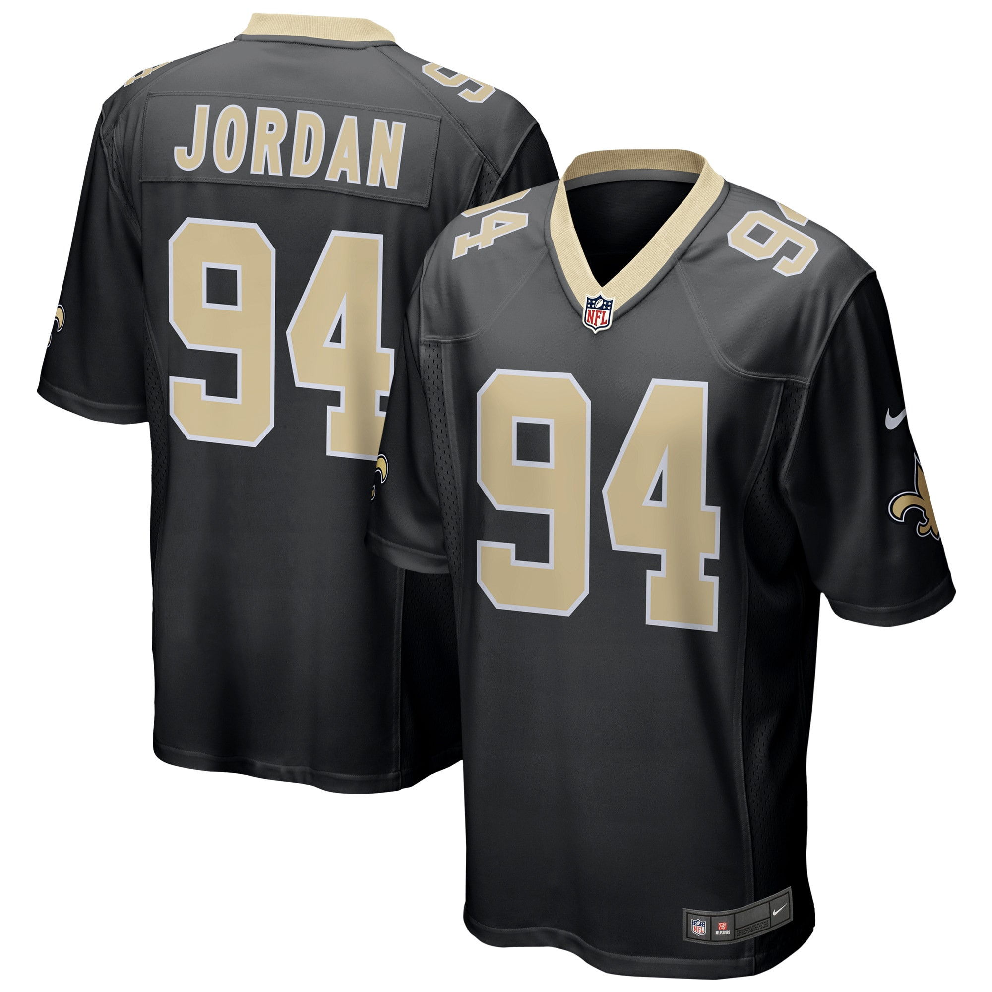 Cameron Jordan New Orleans Saints Game Jersey - Black Nfl