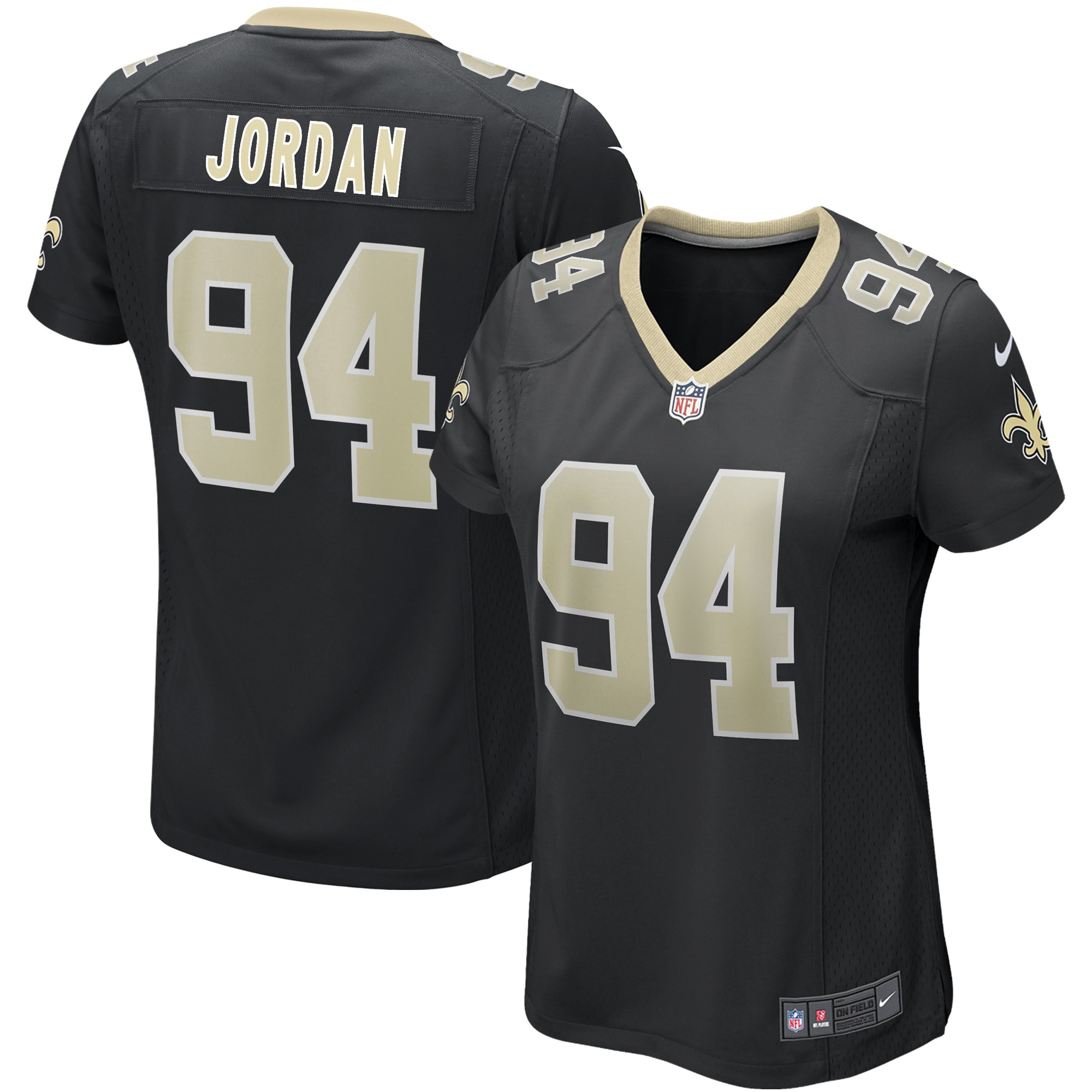 Cameron Jordan New Orleans Saints Womens Game Jersey - Black Nfl