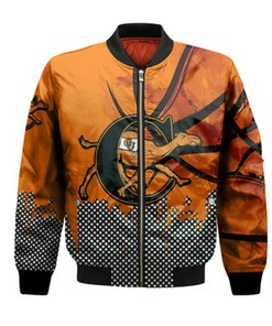 Campbell Fighting Camels Bomber Jacket Basketball Net Grunge Pattern- NCAA