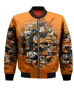 Campbell Fighting Camels Bomber Jacket Camouflage Vintage  - NCAA