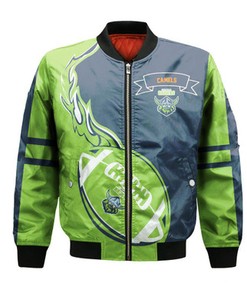 Campbell Fighting Camels Bomber Jacket Flame Ball - NCAA
