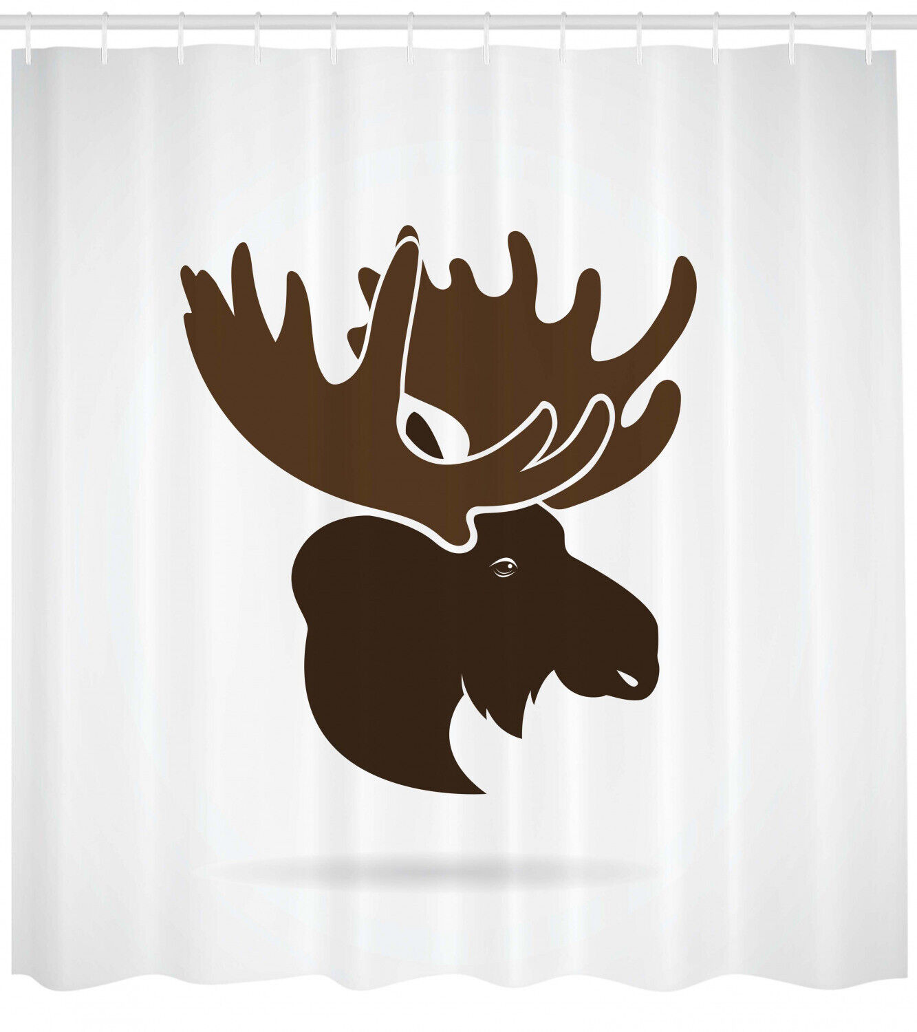 Canadian Deer Head Animal Print Shower Curtain for Bathroom