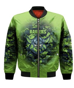 Canberra Raiders Bomber Jacket Camouflage Vintage  - NRL